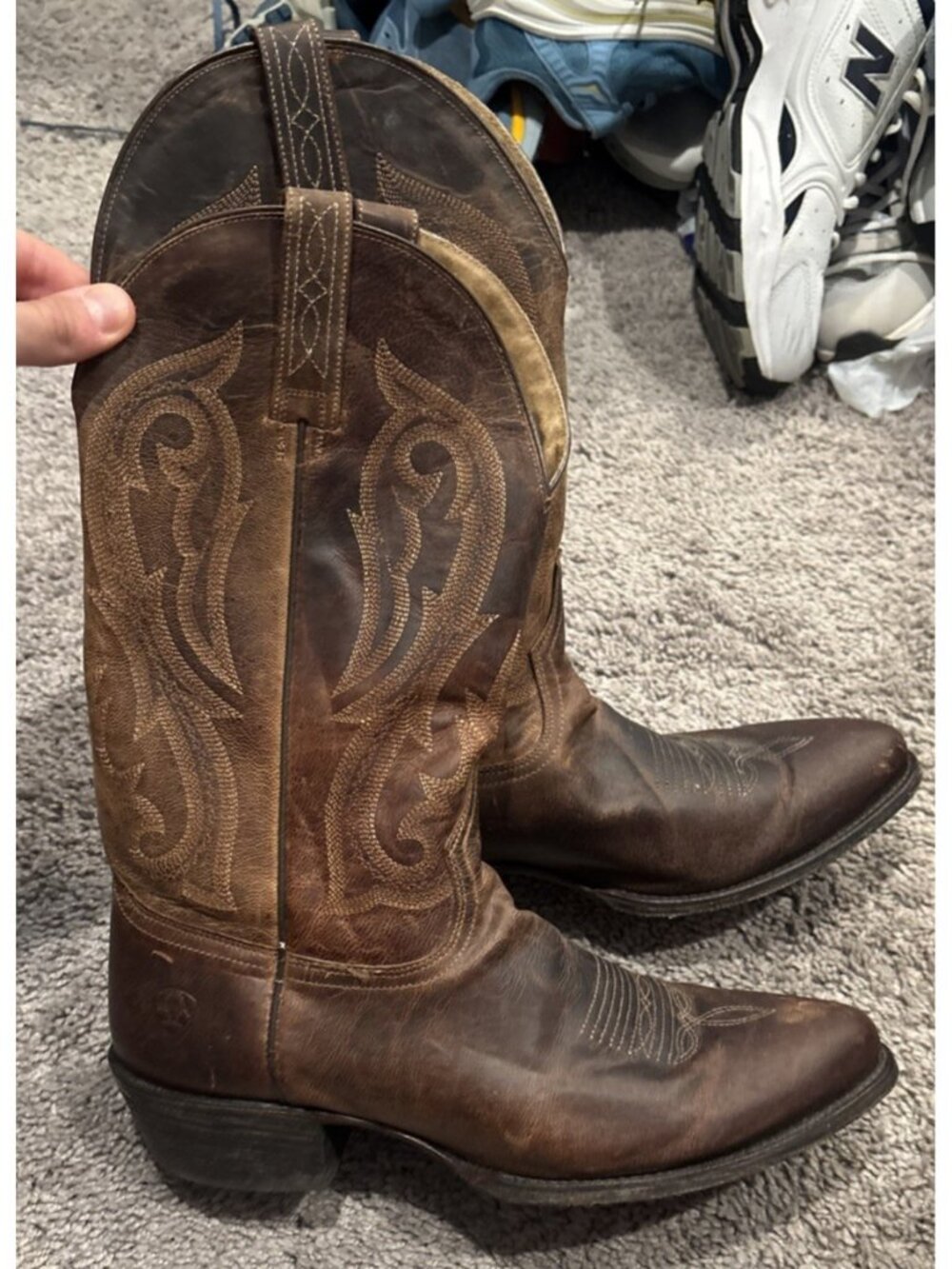 Ariat Groundbreaker Western Cowboy Boots Brown Leather Size 11 D style 10023165